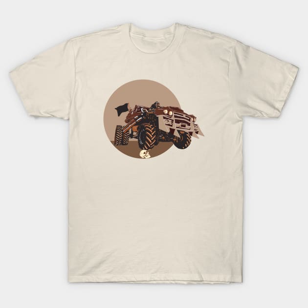 Post-Apocalyptic Car and Skull T-Shirt by JoniGepp